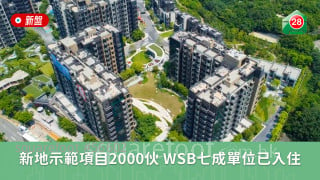 新地示範項目2000伙  WSB七成單位已入住  兩關鍵設計濕地緩衝區建屋兼保育
