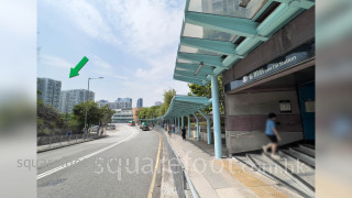 麗港城 交通: 藍田港鐵站, 項目位於綠色箭嘴部分