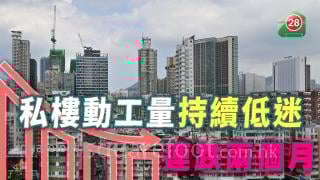 私樓動工量持續低迷 連跌兩個月