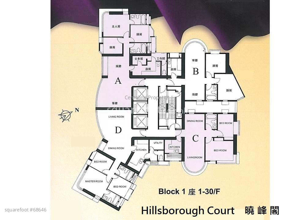 Hillsborough Court Sell 3 bedrooms , 2 bathrooms 1,083 ft²