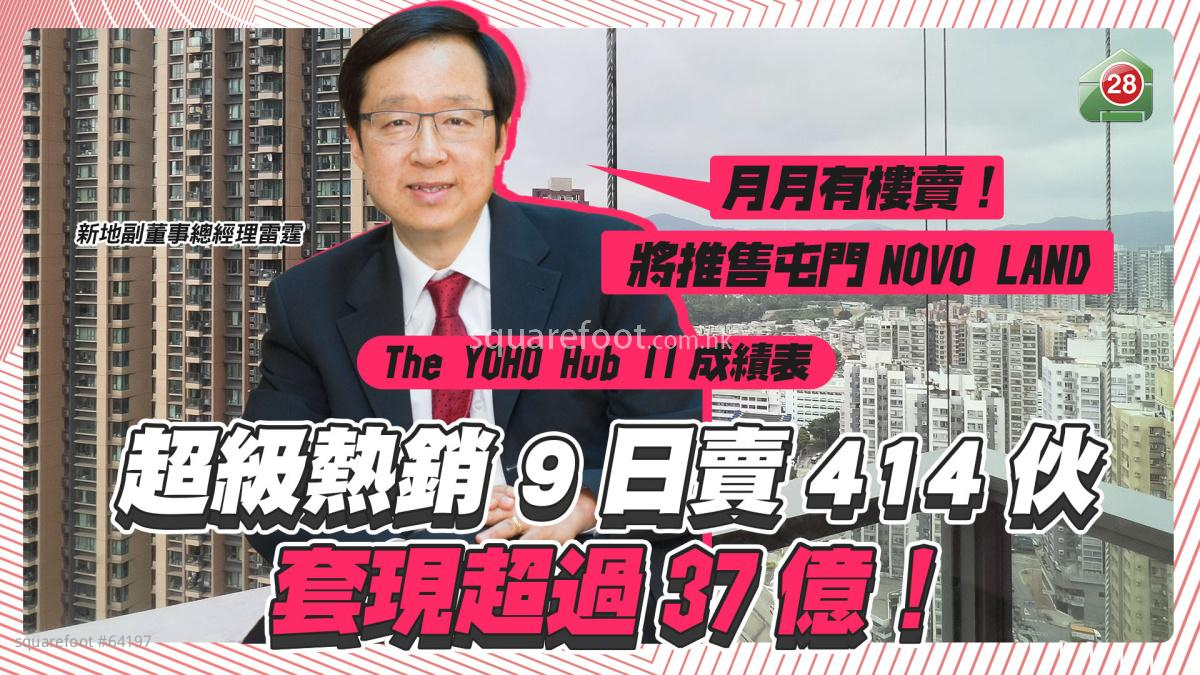 The YOHO Hub II  9日賣414伙！ 雷霆：「月月有樓賣！將推售屯門NOVO LAND」