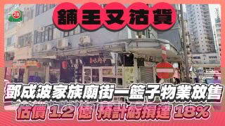 鄧成波家族廟街一籃子物業放售 估價1.2億料虧損達18%
