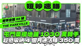 屯門菜檔地舖1030萬轉手 4個月短炒速賺350萬 