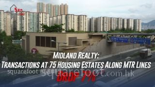 Midland Realty: Transactions at 75 Housing Estates Along MTR Lines Drop 7%