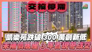 凱樂苑跌破300萬創二手市場新低 2月上半月未補地價居屋3年首現零成交
