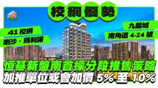 恒基九龍城南首採取分段推售策略 加推單位或會加價5%至10%