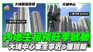内地生租务旺季启动 大埔中心业主享近9厘回报