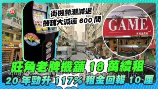 旺角老牌機舖18萬續租 20年勁升117%租金回報10厘