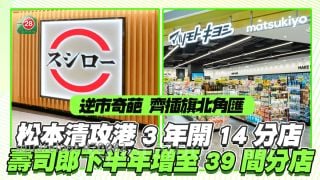 逆市奇葩齐插旗北角汇｜松本清攻港3年开14分店 寿司郎下半年增至39间分店