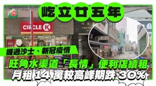 屹立25年｜旺角水渠道「長情」便利店續租 月租14萬較高峰期跌30%