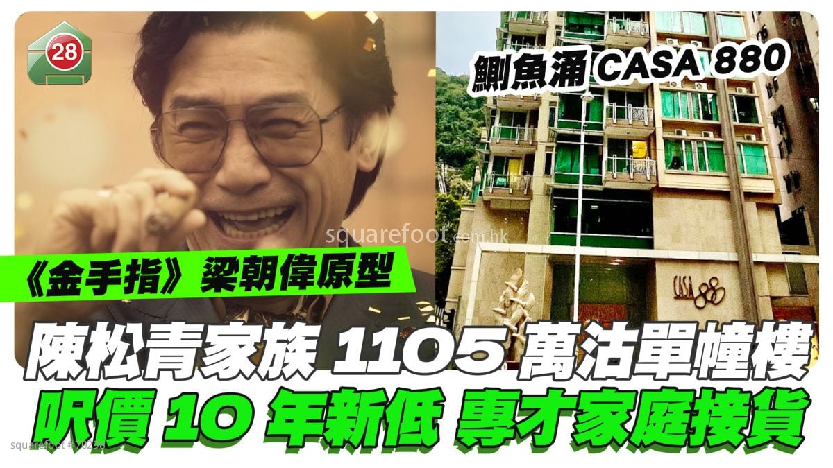 《金手指》梁朝伟原型｜陈松青家族 1105万沽鰂鱼涌单幢楼 尺价10年新低 专才家庭接货