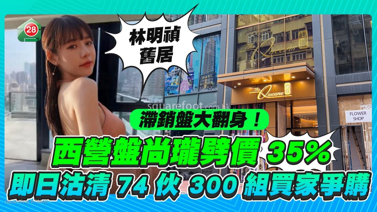 林明禎舊居 滯銷盤大翻身！｜西營盤尚瓏劈價35% 即日沽清74伙 逾300組買家爭購