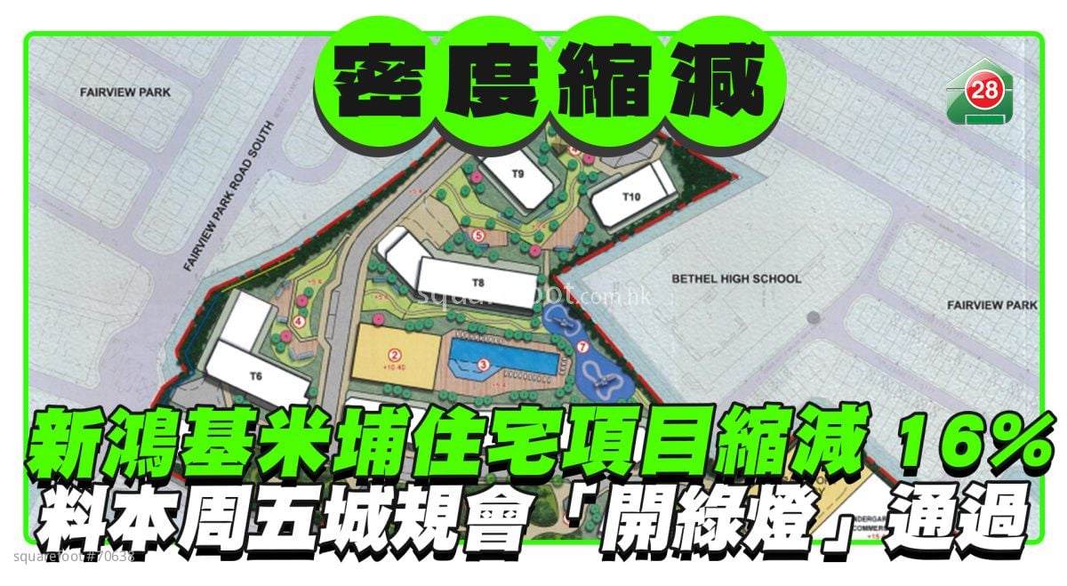 新鴻基元朗米埔住宅項目縮減16% 料本周五城規會「開綠燈」通過
