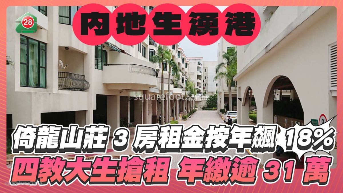 內地生湧港｜倚龍山莊3房租金按年飆18% 四教大學生搶租年繳逾31萬