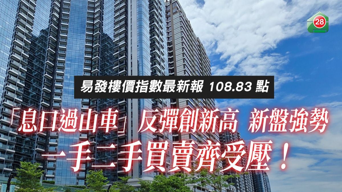 樓價穩守108點 分區走勢現「三跌一升」｜租金雖回軟但仍徘徊歷史高位