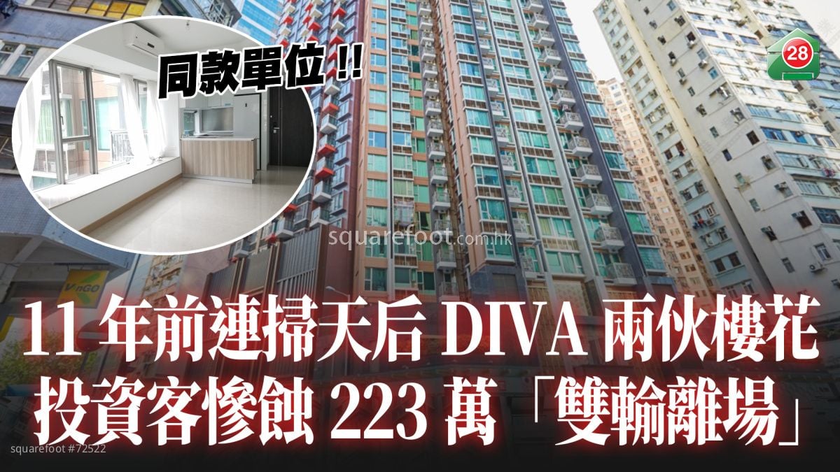 投資客11年前連掃天后DIVA兩伙樓花 慘蝕223萬「雙輸離場」