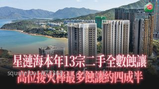 星漣海本年13宗二手全數蝕讓  高位接火棒最多蝕讓四成半