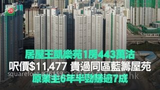 居屋王凯乐苑1房443万沽 尺价11,477元 贵过同区蓝筹屋苑！原业主6年半劲赚逾7成