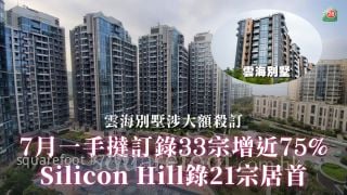 7月一手撻訂錄33宗增近75%   Silicon Hill錄21宗居首｜雲海別墅涉大額殺訂