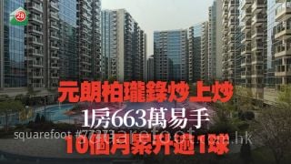 元朗柏瓏錄炒上炒！1房663萬易手 10個月累升逾1球