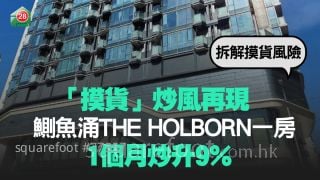 「摸貨」炒風再現 鰂魚涌THE HOLBORN一房 1個月炒升9%丨拆解「摸貨」風險