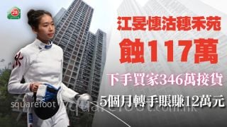 江旻憓沽穗禾苑慘蝕117萬 下手買家346萬接貨 5個月轉手賬賺12萬元