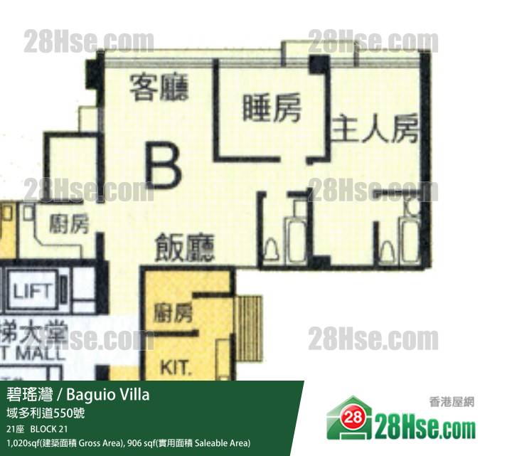 碧瑶湾 21座4楼 B室 平面图 碧瑶湾 21座4楼 B室 平面图