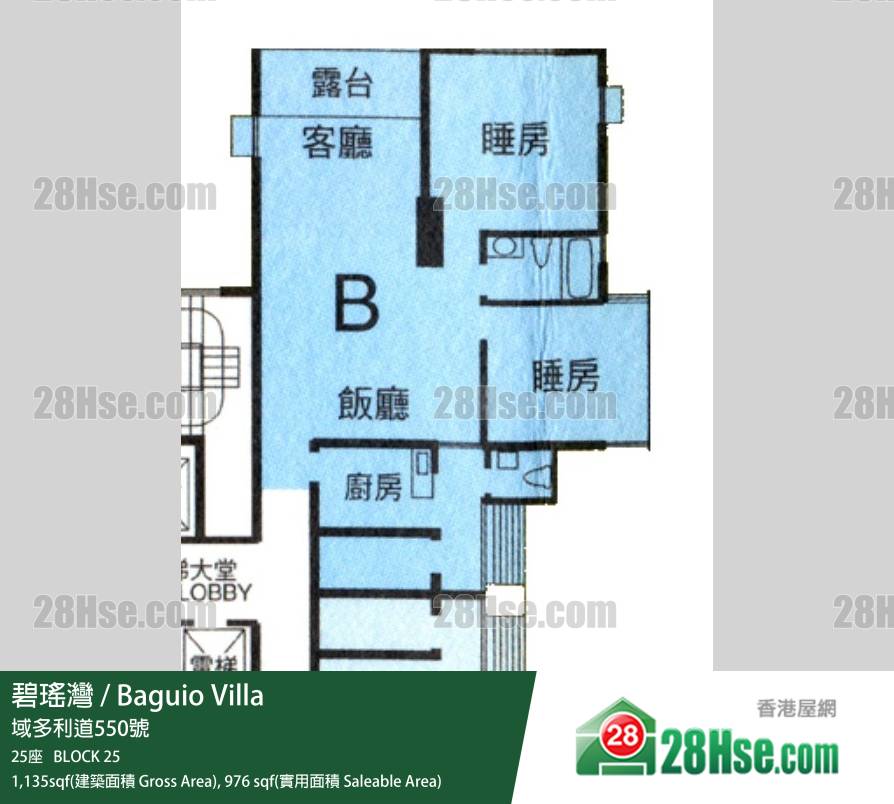 碧瑤灣 25座11樓 B室 平面圖 碧瑤灣 25座11樓 B室 平面圖