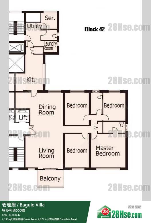 碧瑤灣 42座23樓 平面圖 碧瑤灣 42座23樓 平面圖