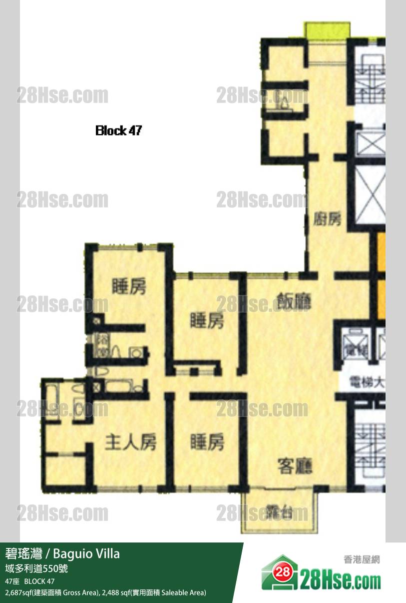 碧瑤灣 47座23樓 平面圖 碧瑤灣 47座23樓 平面圖