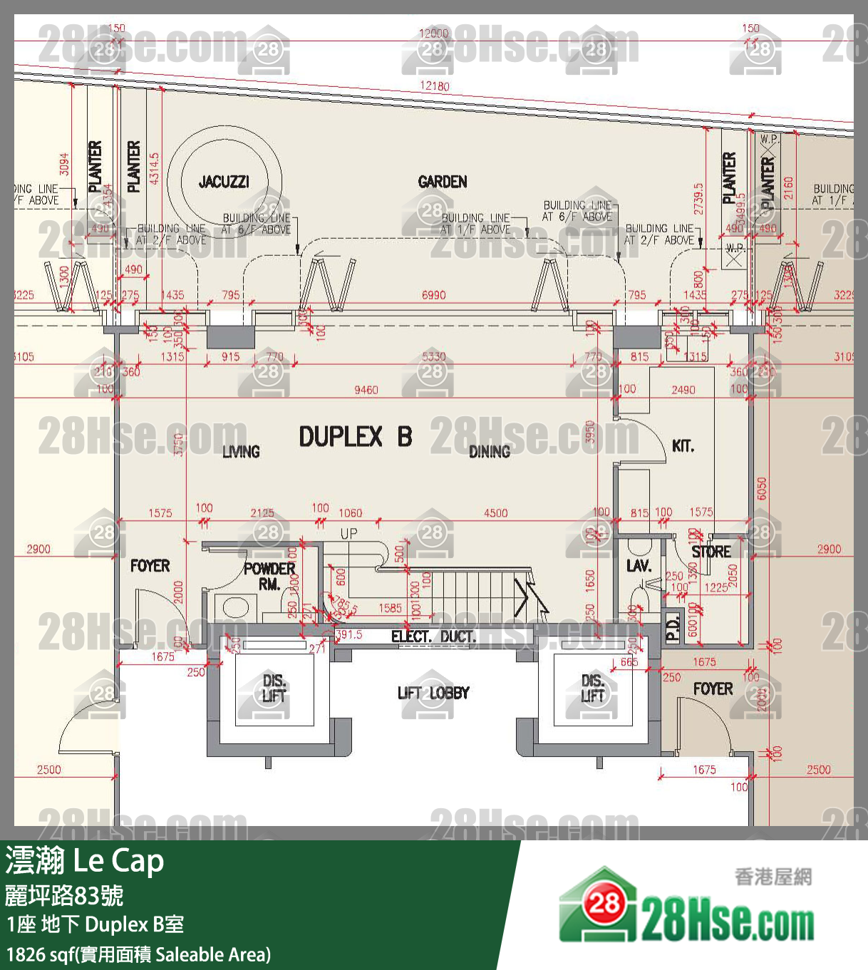 Le Cap, Flat Duplex B, Tower 1 FloorPlan
