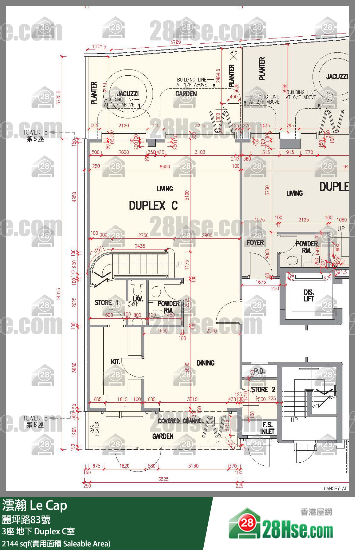 Le Cap, Flat Duplex C, Tower 3 FloorPlan