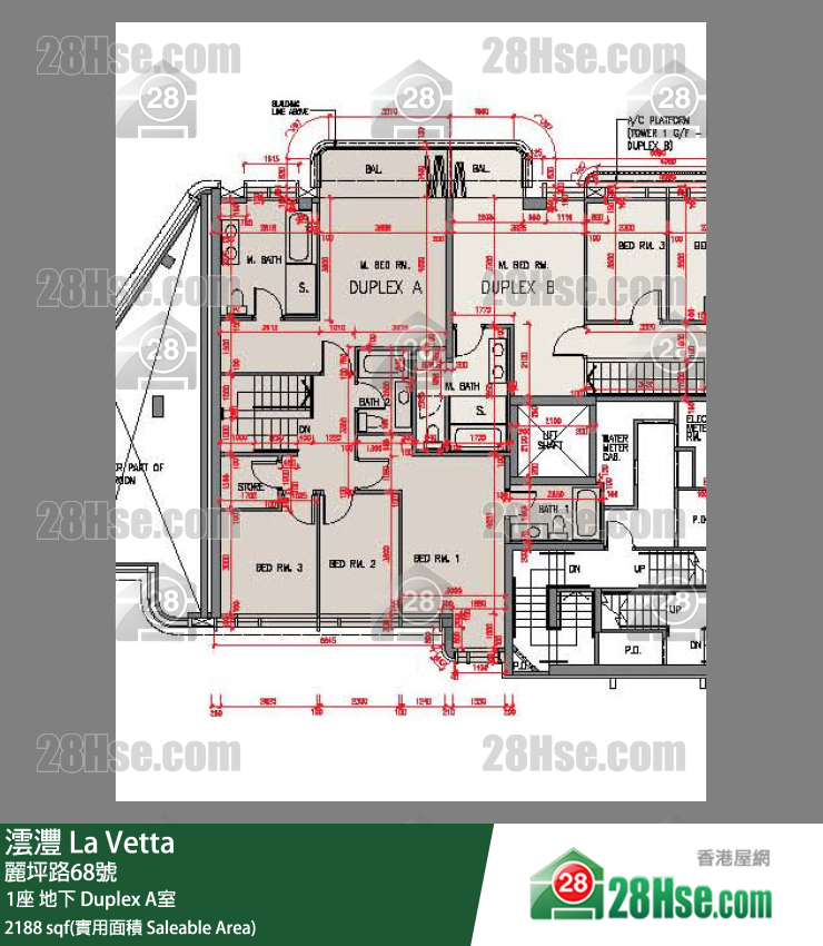 La Vetta,  Flat Duplex A, G/f, Tower 1, Building FloorPlan