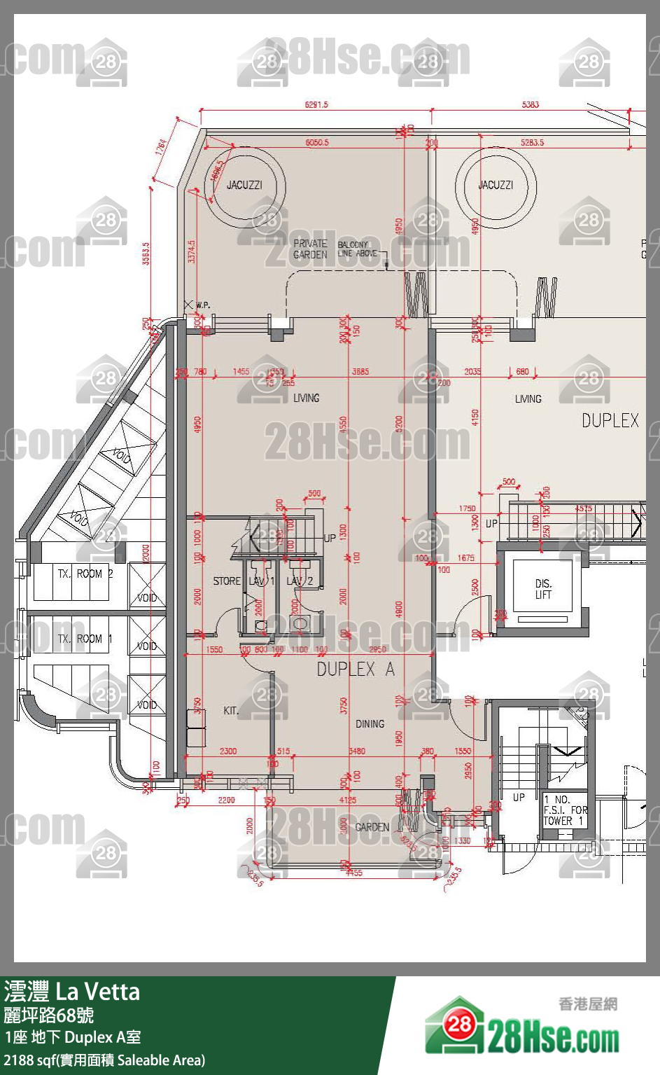 La Vetta,  Flat Duplex A, G/f, Tower 1, Building FloorPlan