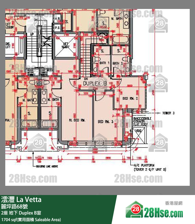 La Vetta,  Flat Duplex B, G/f, Tower 2, Building FloorPlan