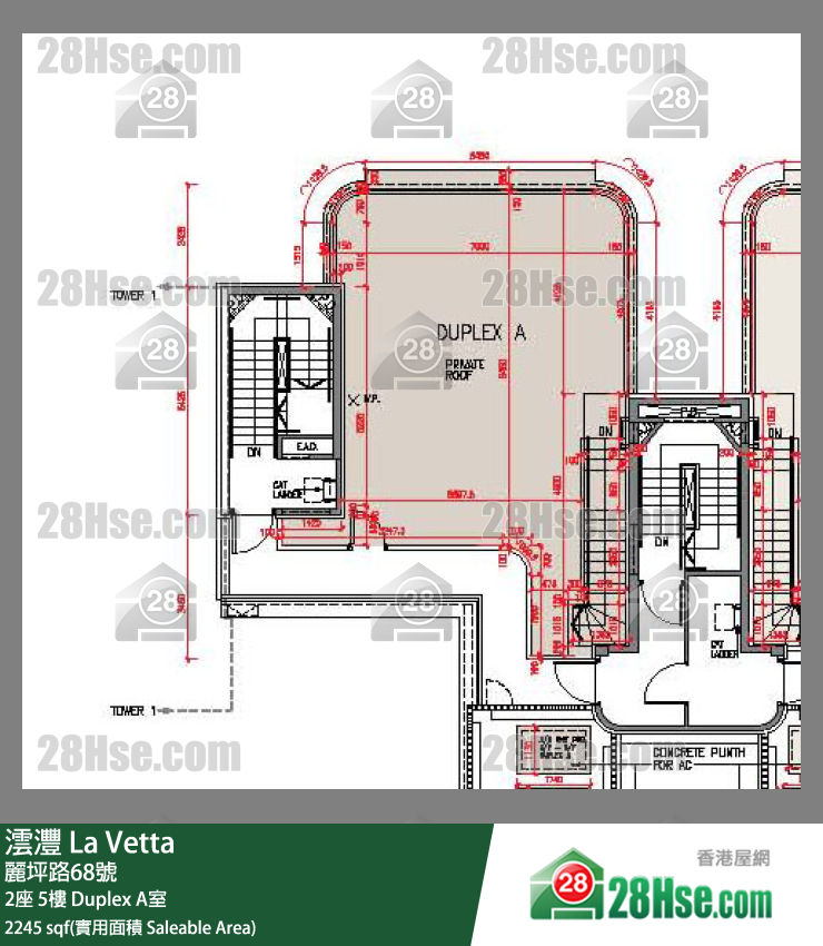 La Vetta, Flat Duplex A, 5/F, Tower 2 FloorPlan