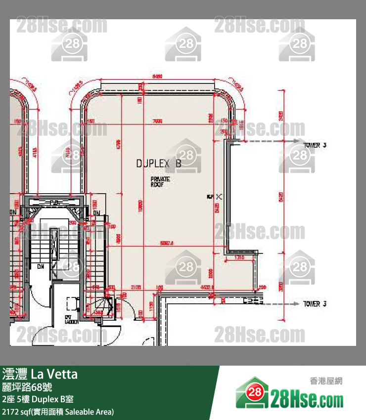 La Vetta, Flat Duplex B, 5/F, Tower 2 FloorPlan