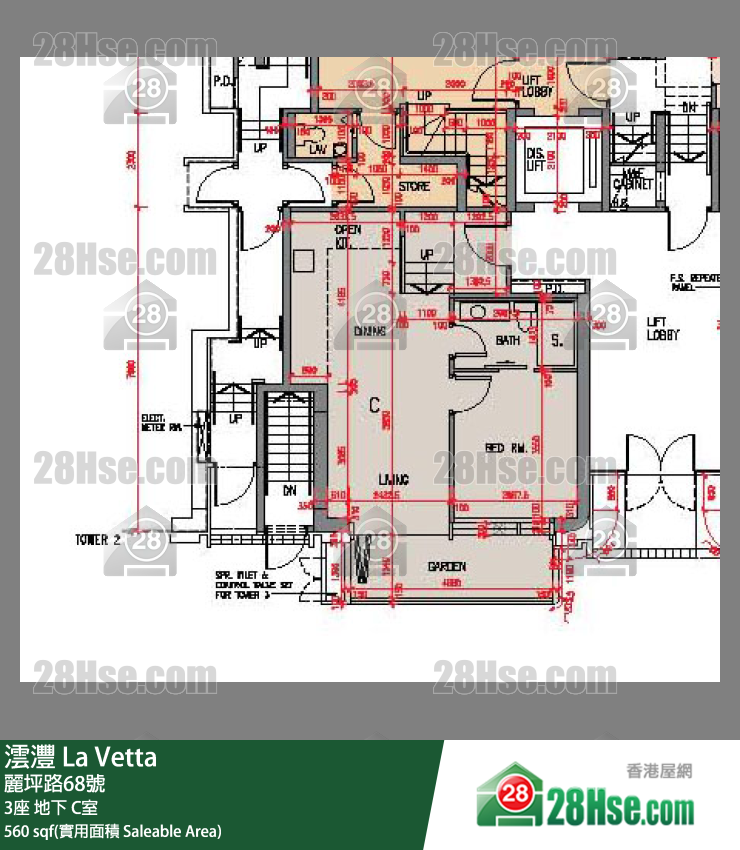 澐沣 大厦3座地下 C室 平面图