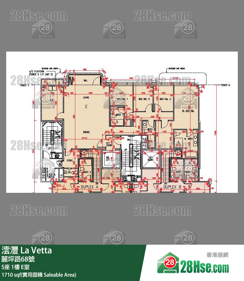 澐沣 大厦5座1楼 E室 平面图