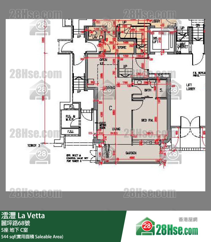 澐沣 大厦5座地下 C室 平面图