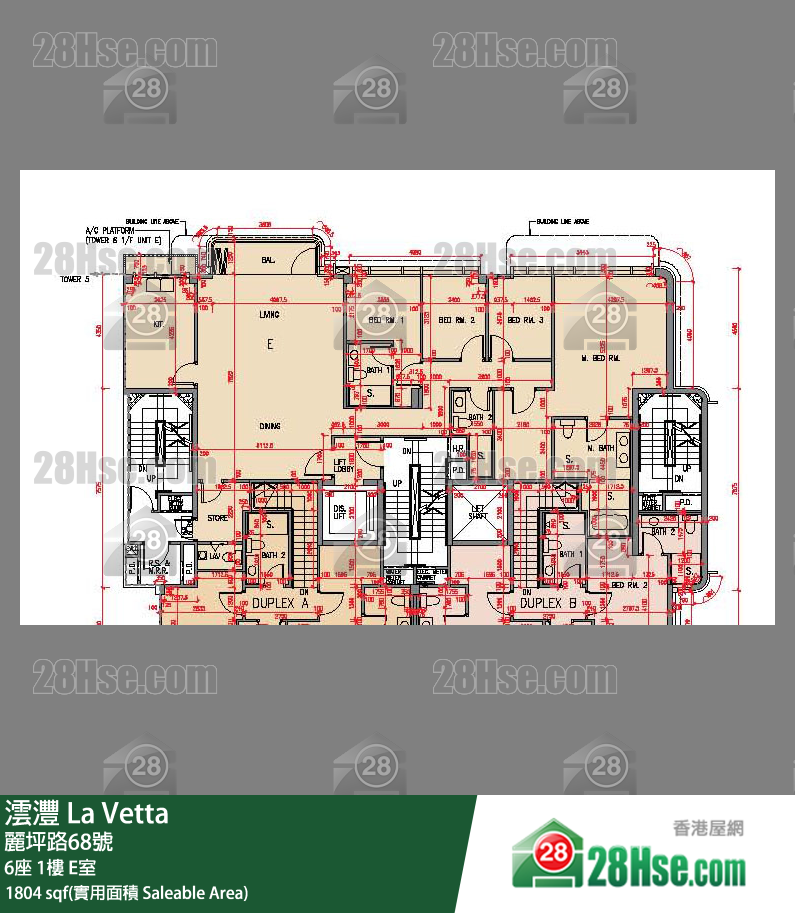澐沣 大厦6座1楼 E室 平面图