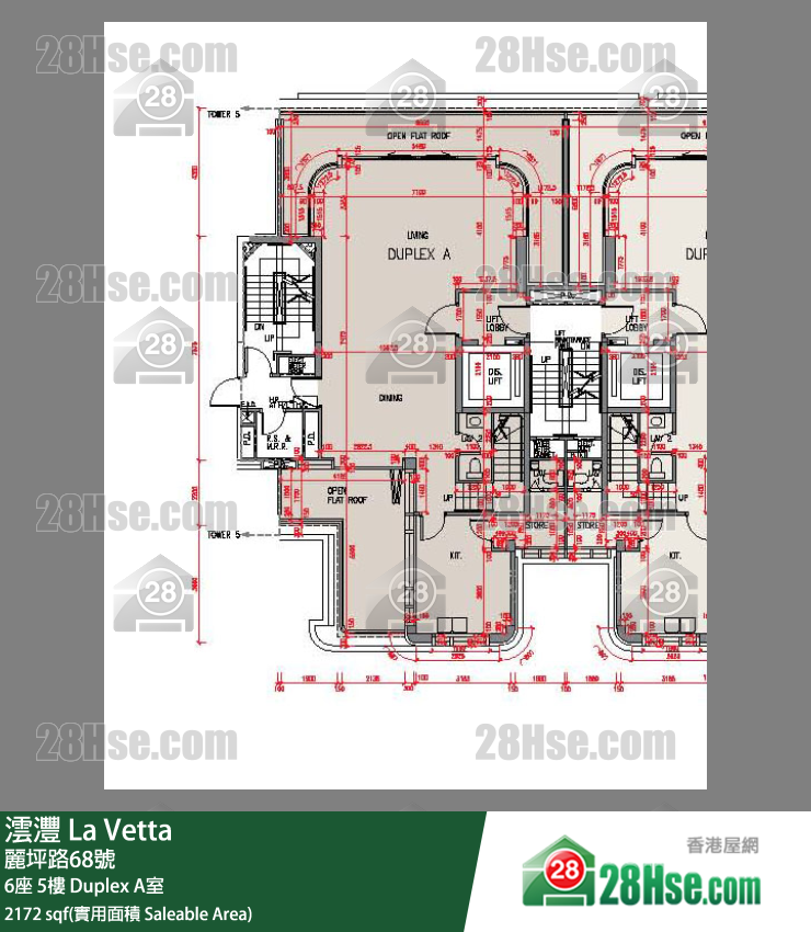 澐灃 大廈 6座 5樓 Duplex A室 平面圖