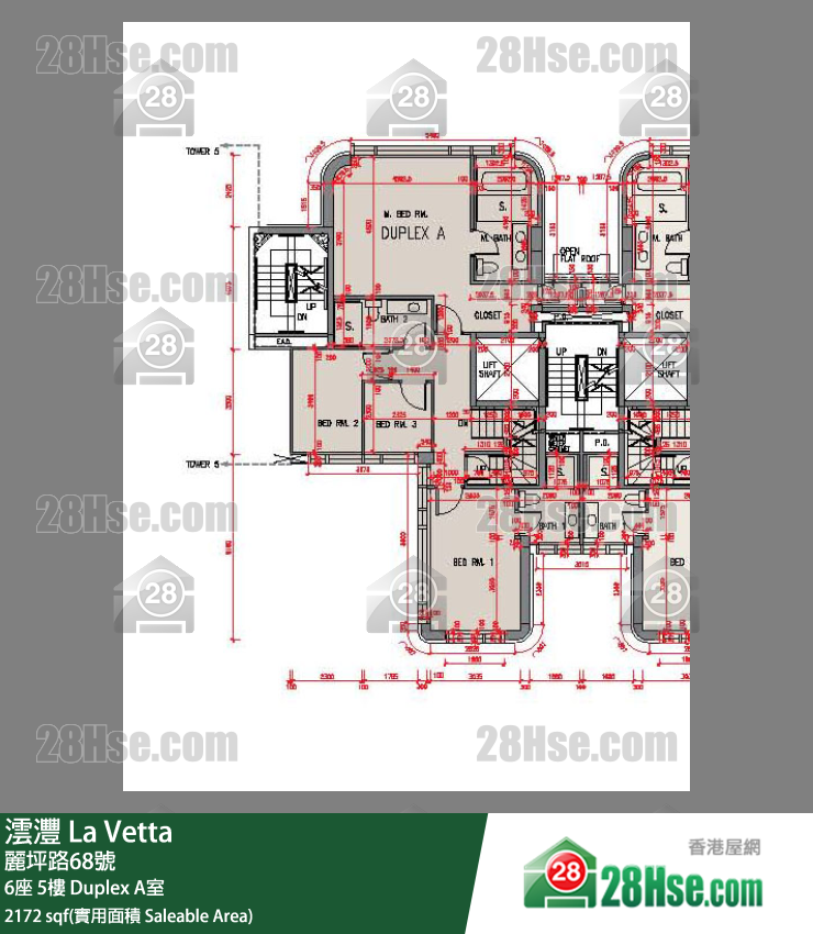 澐灃 大廈 6座 5樓 Duplex A室 平面圖