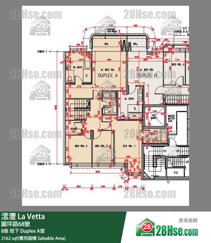 澐灃 大廈8座地下 Duplex A室 平面圖