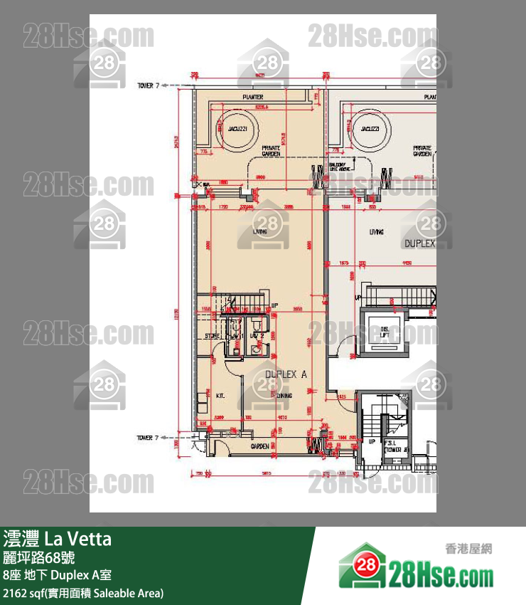 澐灃 大廈8座地下 Duplex A室 平面圖
