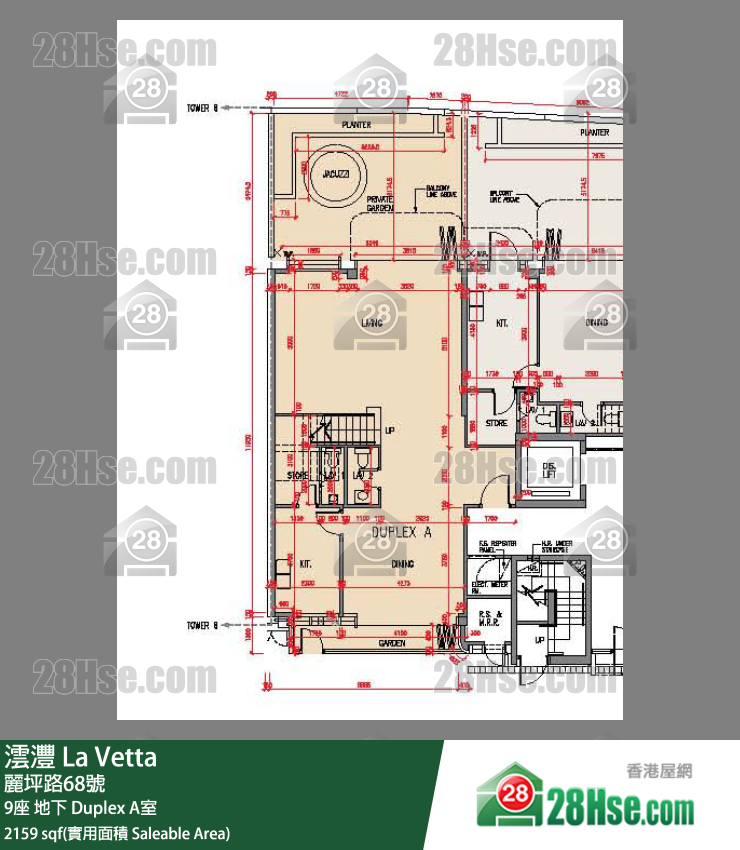 澐沣 大厦9座地下 Duplex A室 平面图
