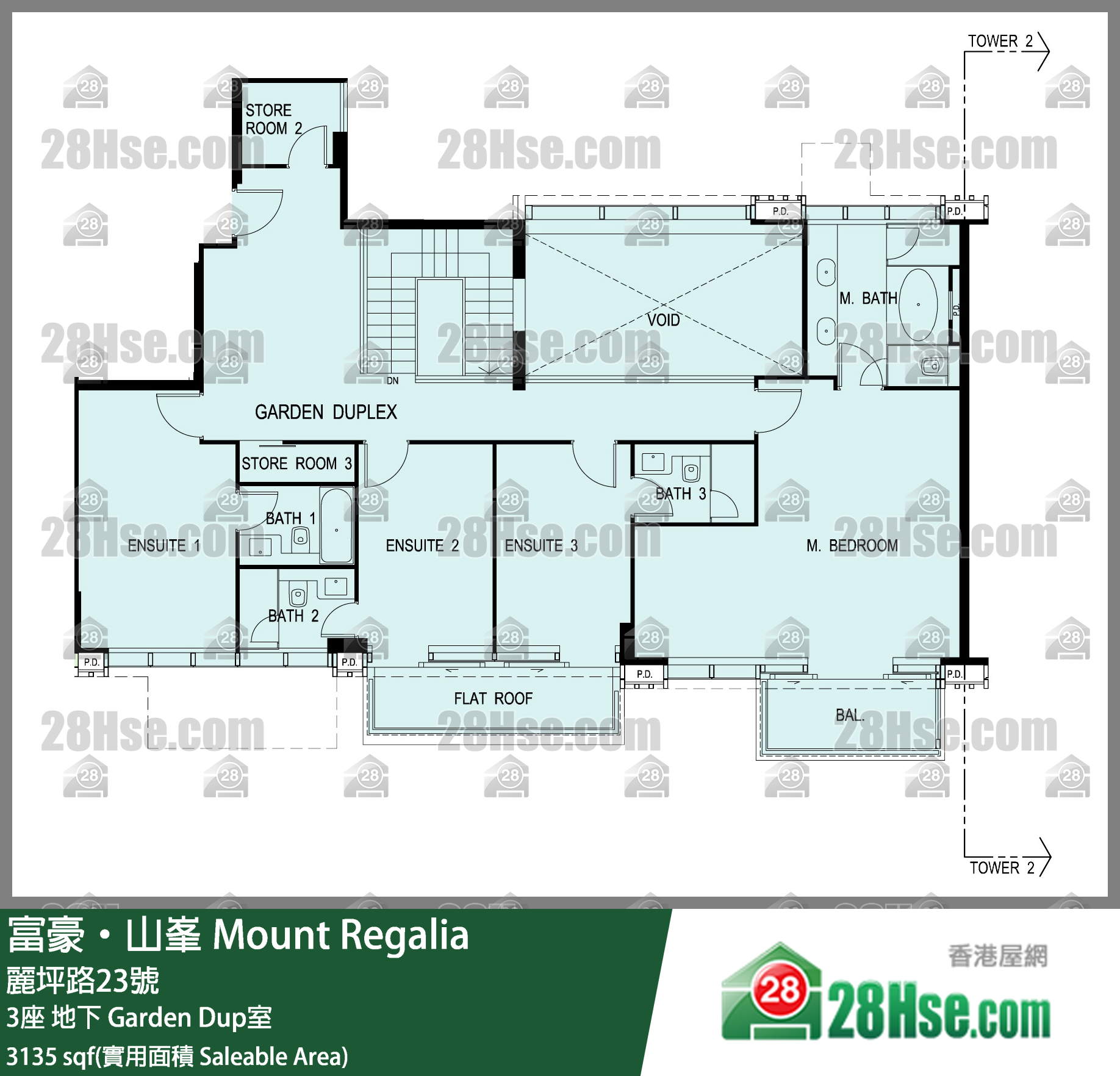 Mount Regalia,  Flat Garden Dup, G/f, Tower 3, Building FloorPlan