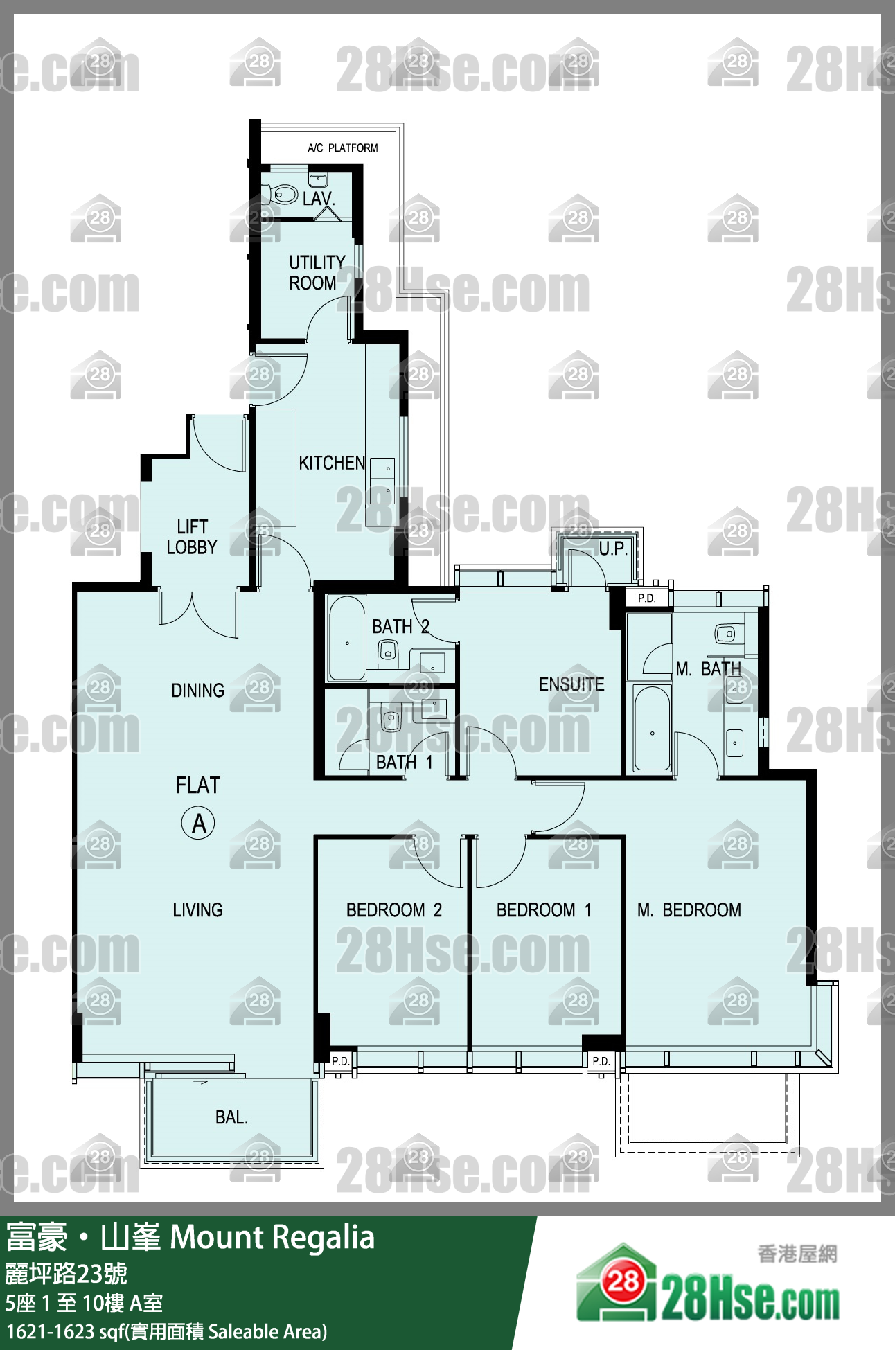 Mount Regalia, Flat A, 10/F, Tower 5 FloorPlan