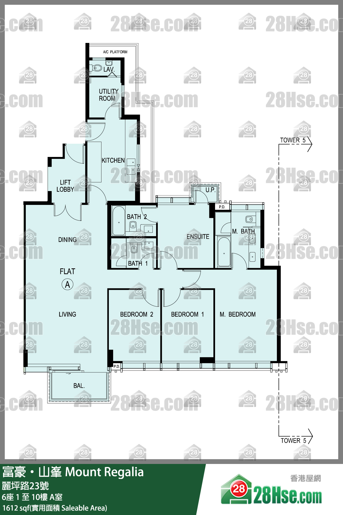 Mount Regalia,  Flat A, 9/f, Tower 6, Building FloorPlan
