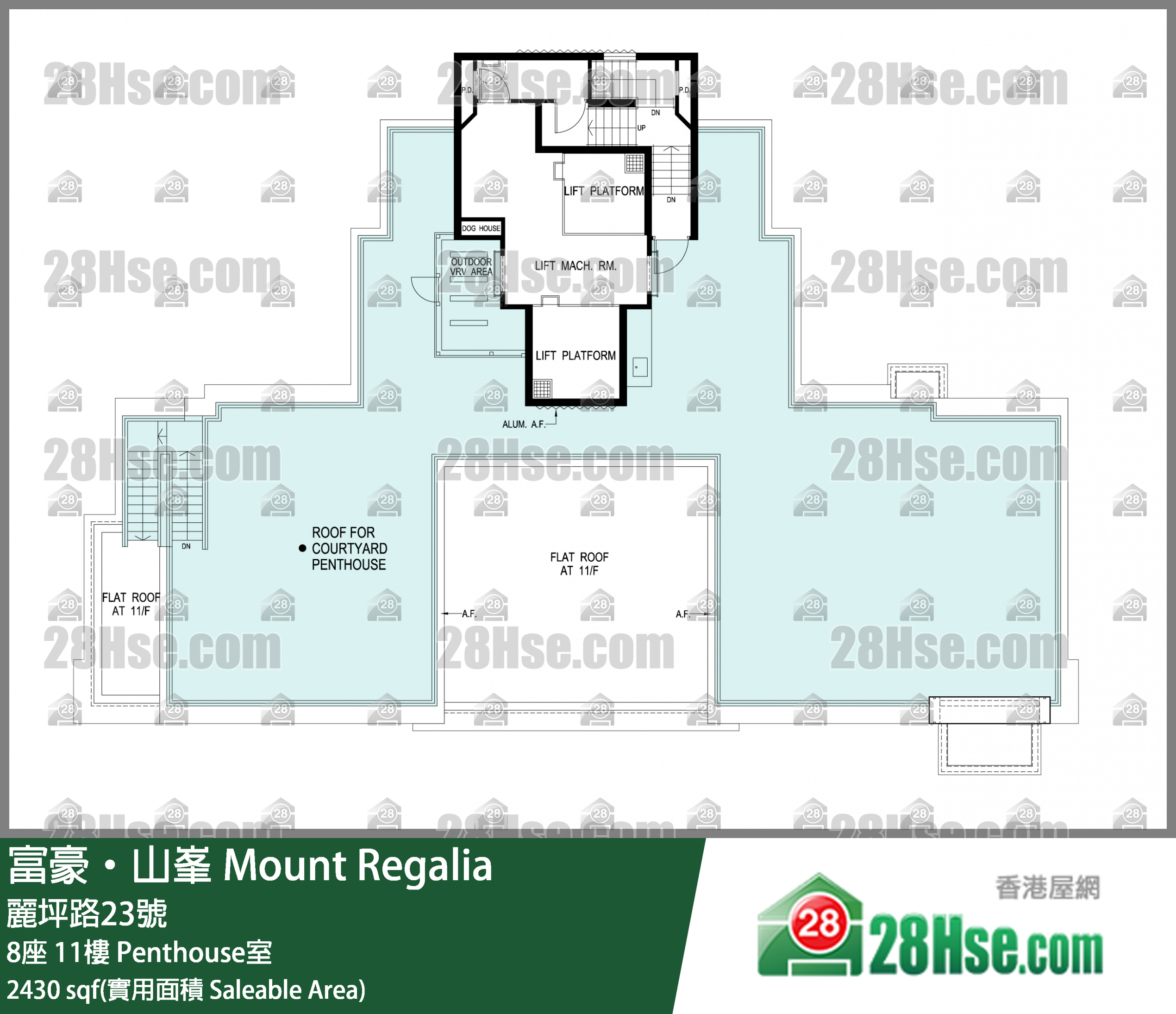 Mount Regalia,  Flat Penthouse, 11/f, Tower 8, Building FloorPlan